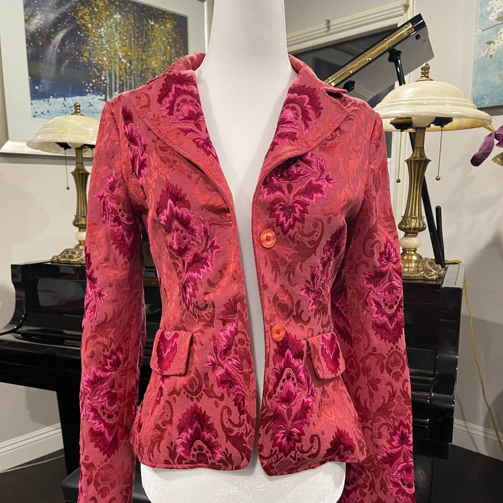LALTRAMODA floral pattern inwrought blazer